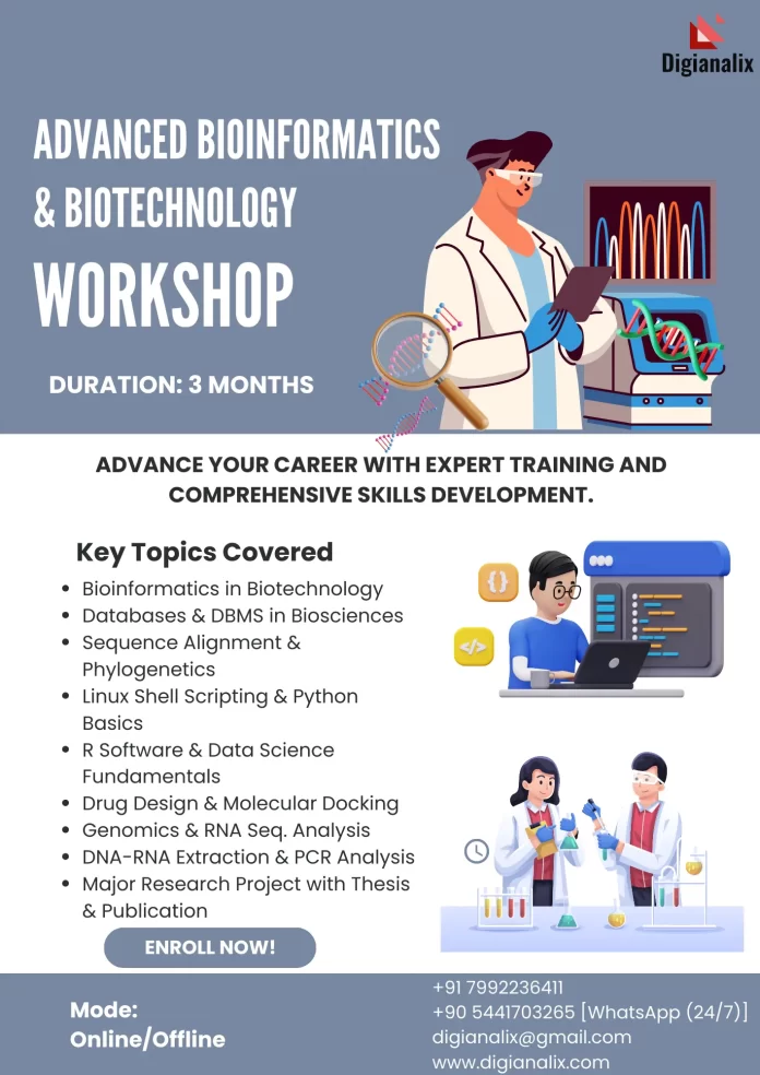 Advanced Bioinformatics and Biotechnology Workshop 3-Month Training Course by Digianalix