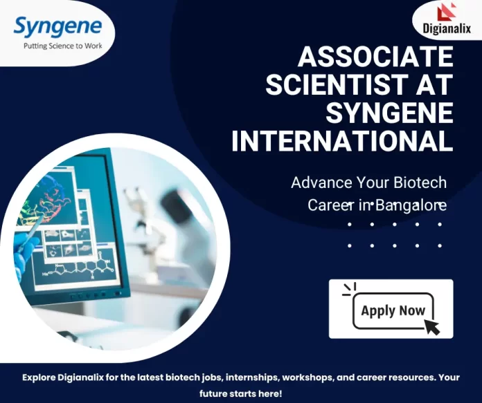 Associate Scientist at Syngene International Poster