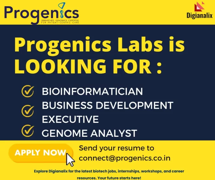 Progenics Labs Career Opportunities - Bioinformatician, Business Development Executive, Genome Analyst