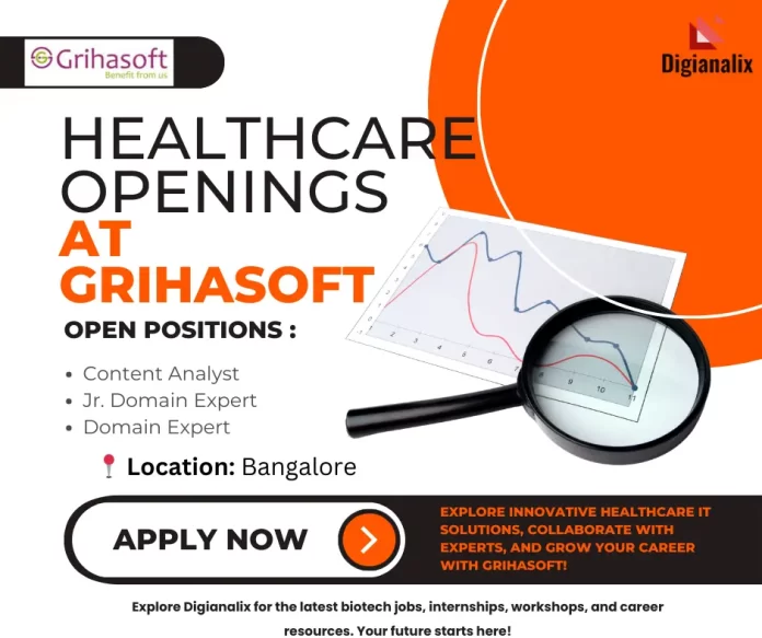 Healthcare Job Openings at Grihasoft, Bangalore