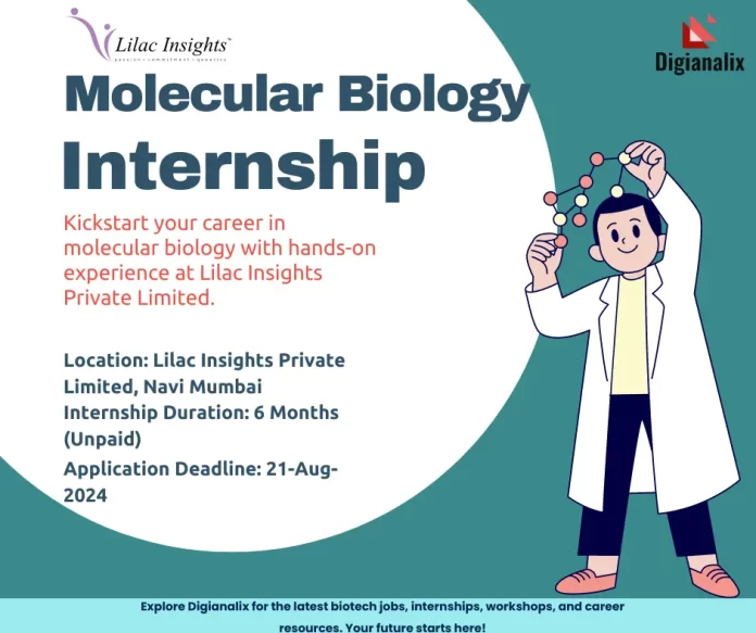 Molecular Biology Internship at Lilac Insights, Navi Mumbai