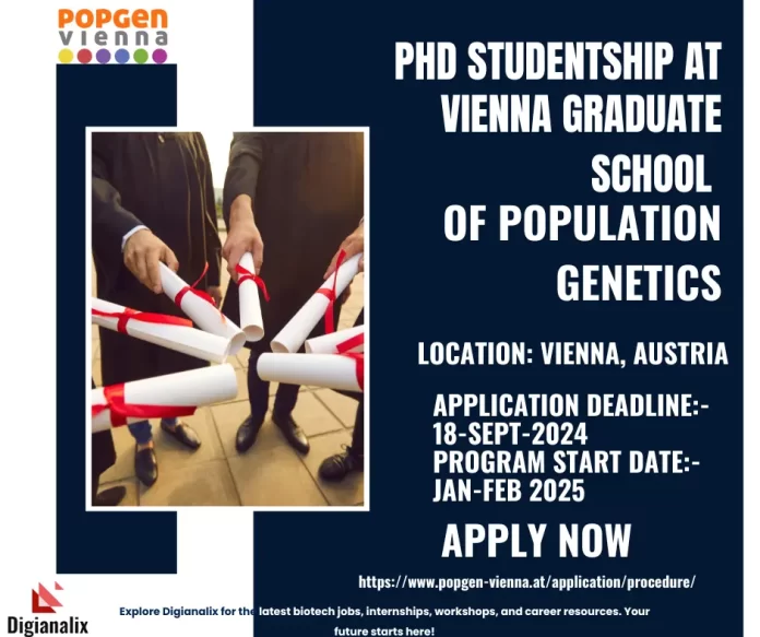 PhD Studentship at Vienna Graduate School of Population Genetics