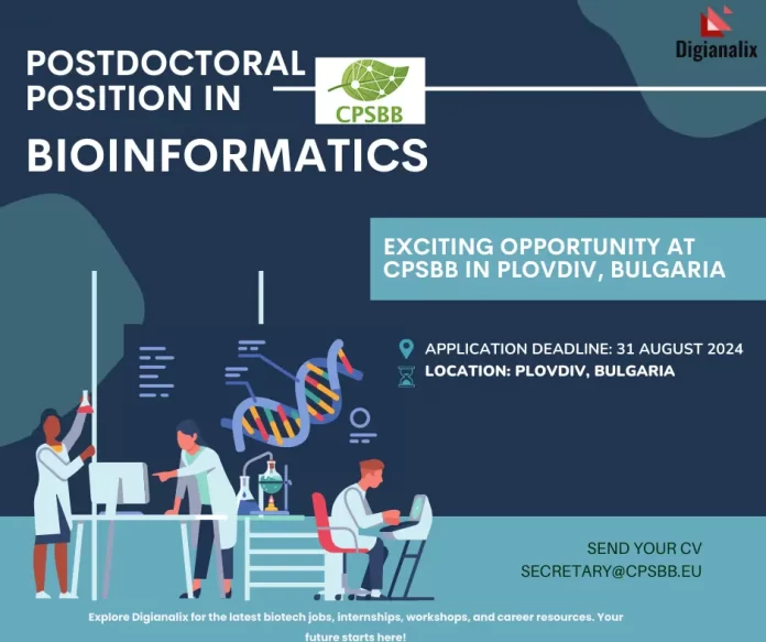 Postdoctoral Researcher in Bioinformatics at CPSBB