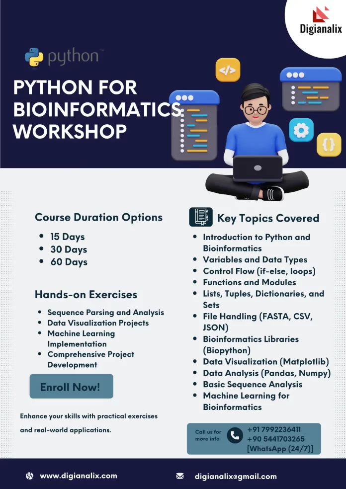 Python for Bioinformatics Workshop by Digianalix - Unlock the Power of Data in Life Sciences