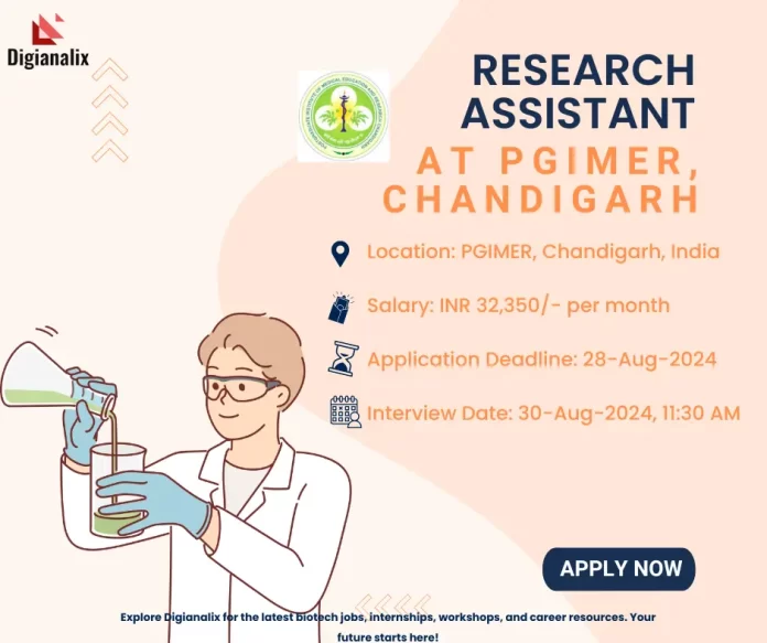 Research Assistant at PGIMER, Chandigarh