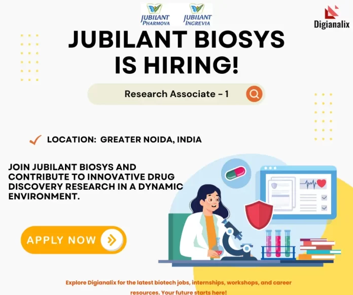 Research Associate - 1 at Jubilant Biosys