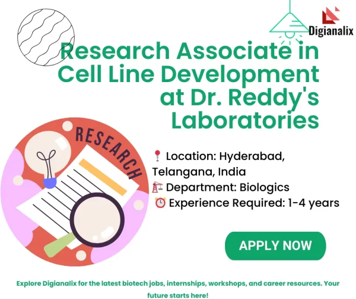 Research Associate in Cell Line Development at Dr. Reddy's Laboratories