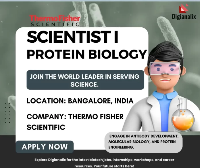 Scientist I, Protein Biology at Thermo Fisher Scientific in Bangalore, India