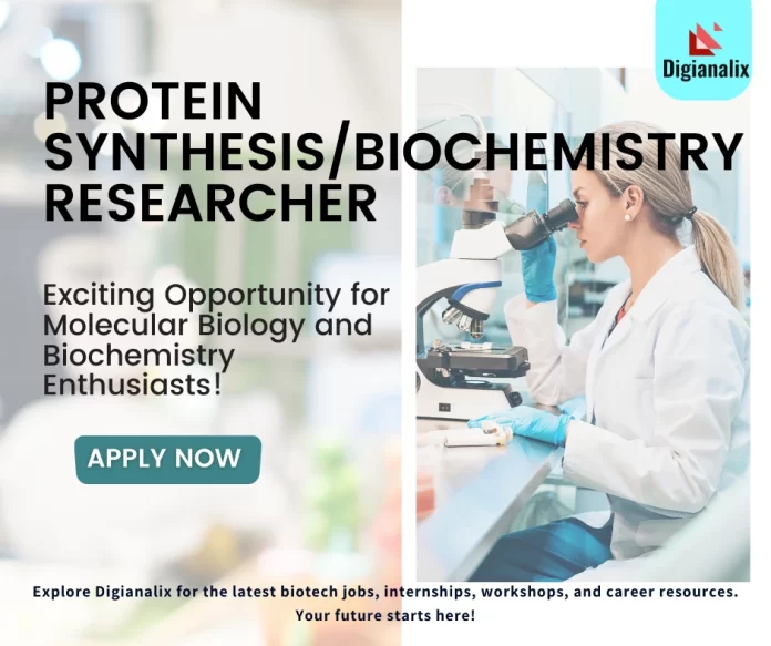 Protein Synthesis Researcher Opportunity in Bhubaneswar