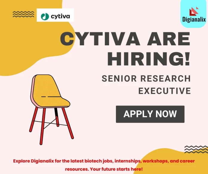 Cytiva Senior Research Executive Role in Bangalore