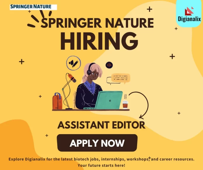 Assistant Editor Position at Springer Nature in Pune, India