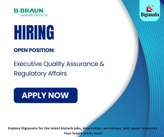 Executive Quality Assurance & Regulatory Affairs Role at Oyster Medisafe Hyderabad