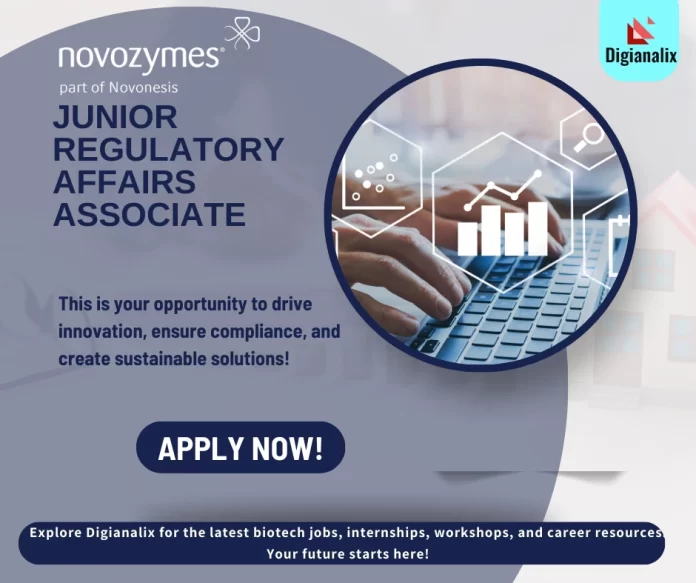 Novonesis Junior Regulatory Affairs Associate Role in Bangalore