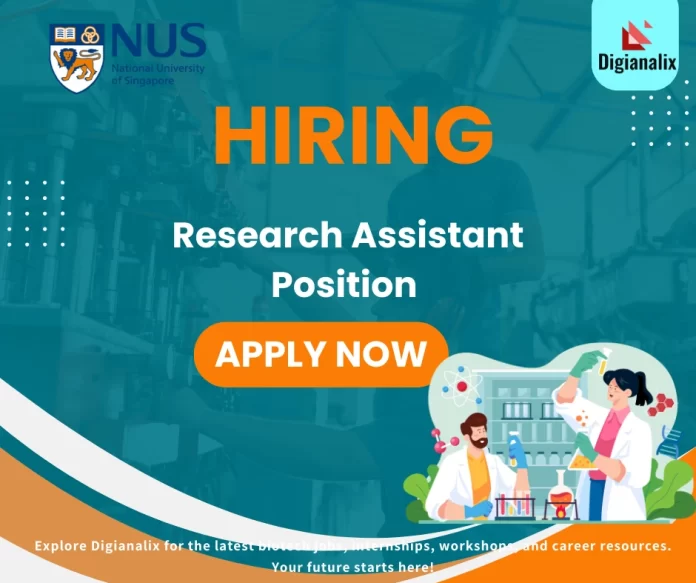 Research Assistant Neuroscience Role at NUS, Singapore