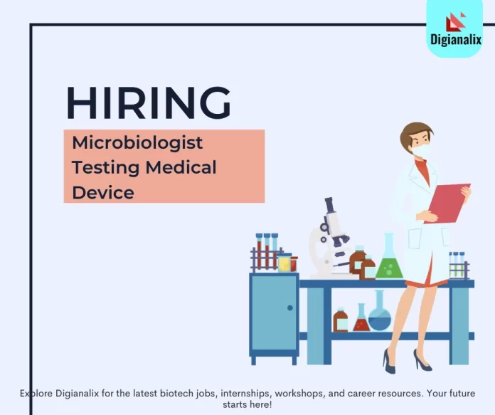 Microbiologist Testing Medical Device