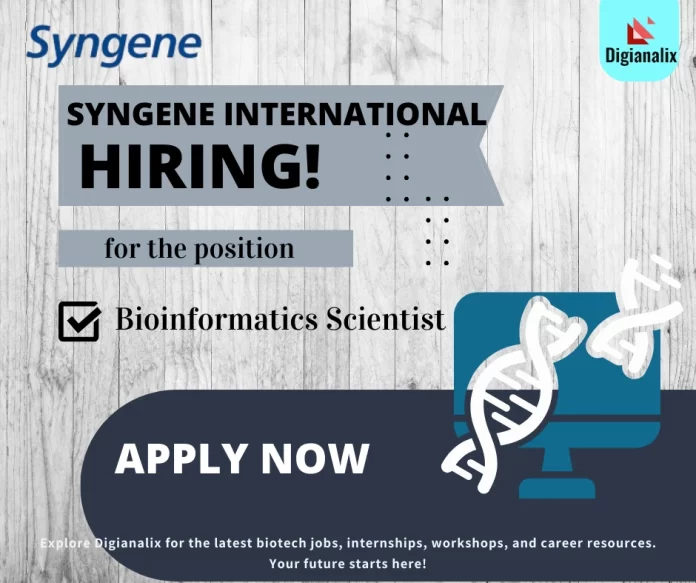 Bioinformatics Scientist Job at Syngene International, Bangalore