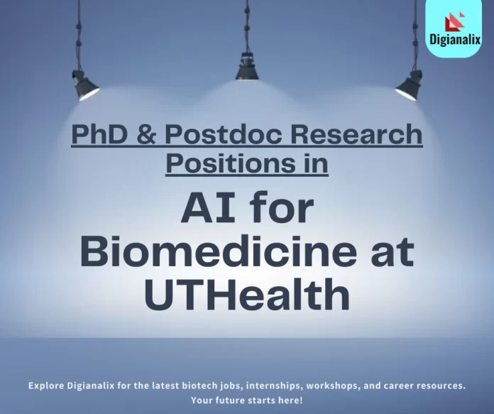 UTHealth PhD & Postdoc Research in AI for Biomedicine